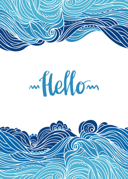 波浪传单模板白色背面-01图片下载