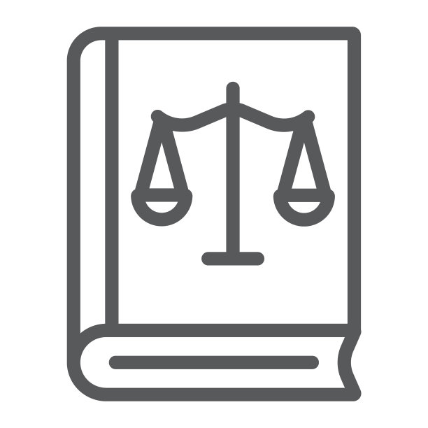 法律书籍线条图标，公正与法律书籍图片下载