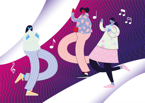 人们创造和聆听音乐图片下载