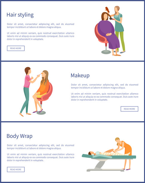 发型设计，发型师和化妆海报图片下载