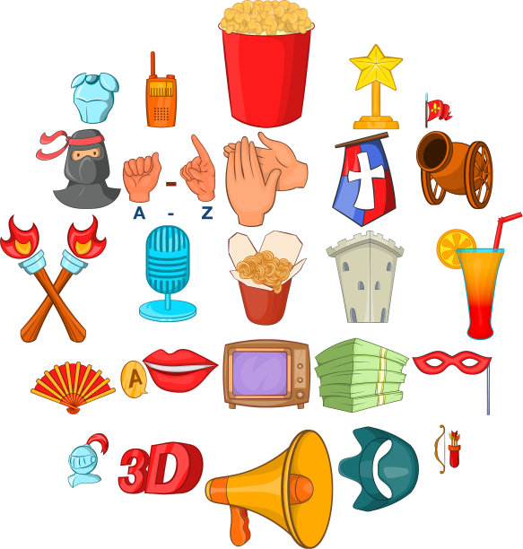 名人偶像设置卡通风格图片下载