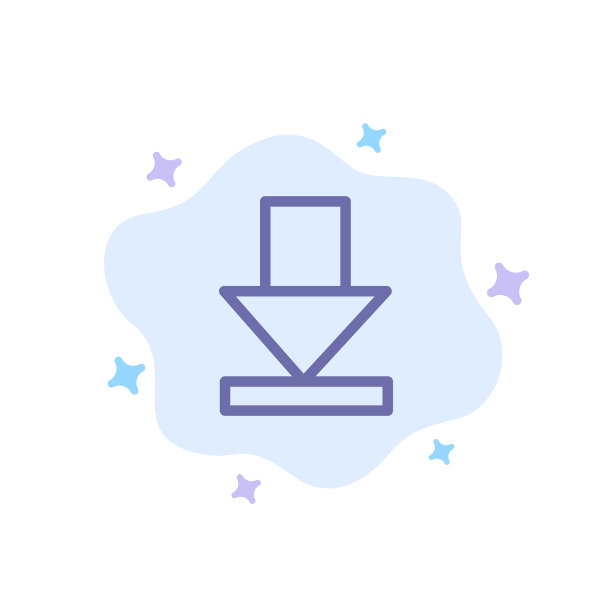 箭头黎明下载蓝色图标上的抽象云图片下载