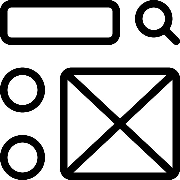 双圆杆和带边条的框架组件图片下载