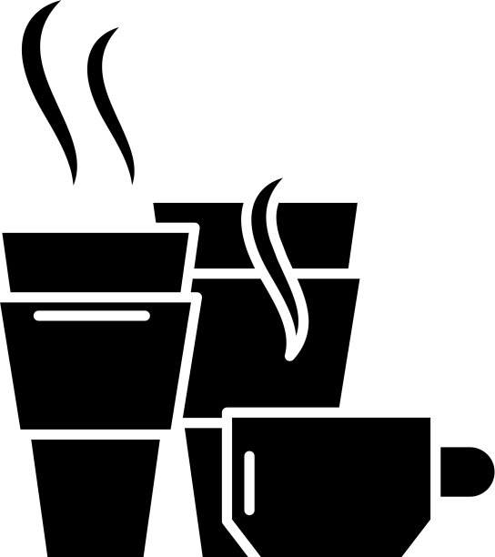 饮料黑色图标标志隔离图片下载