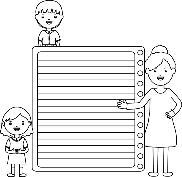 可爱的小学生和女老师图片下载