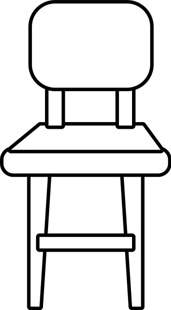 椅子图标卡通黑白图片下载