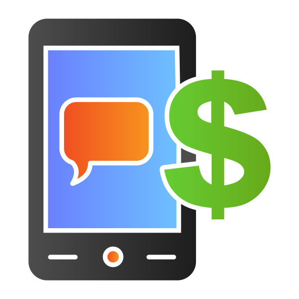 移动支付与图标智能手机和美元持平图片下载