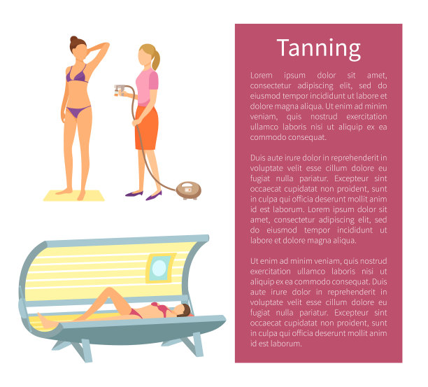 晒黑水疗程序的女人海报图片下载