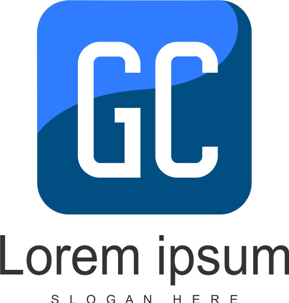 首字母GC现代框架标志模板图片下载