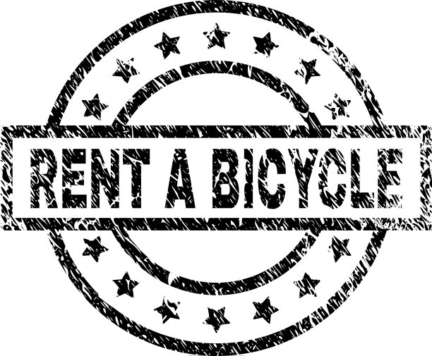 垃圾纹理租自行车印章印章图片下载