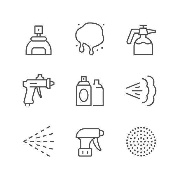 设置线条图标喷雾图片下载