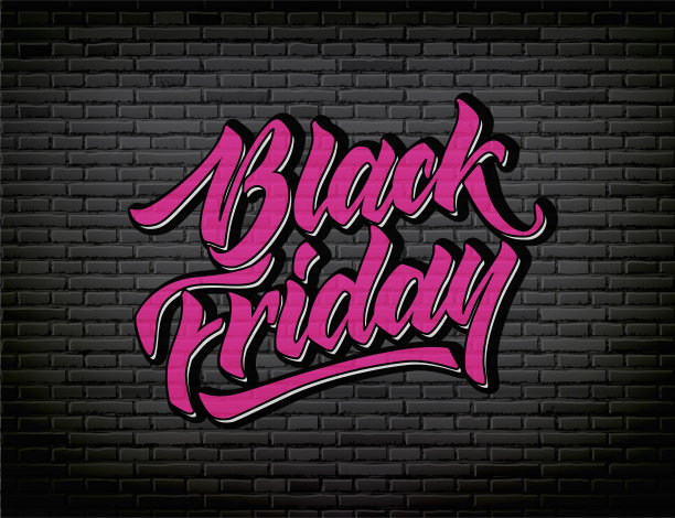 黑色星期五字体手绘笔刷图片下载