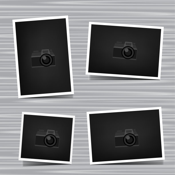 在木制背景上设置照片图片下载