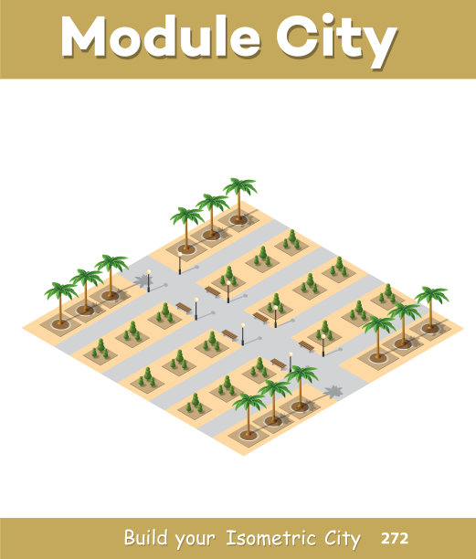 一个农场的等距视图图片下载