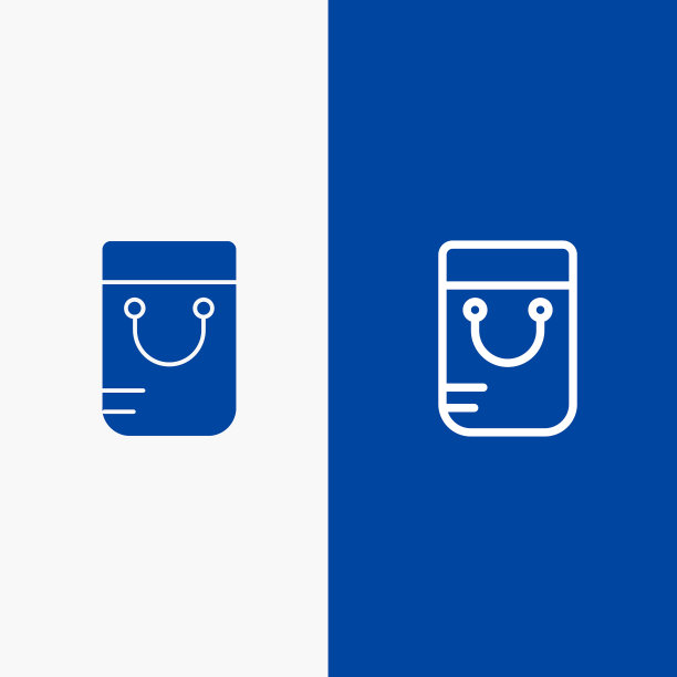 手袋手袋学校线和字形固体图标蓝色图片下载