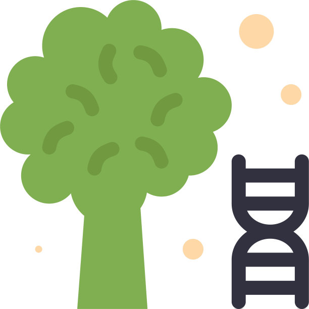 知识DNA科学树平面彩色图标图标图片下载