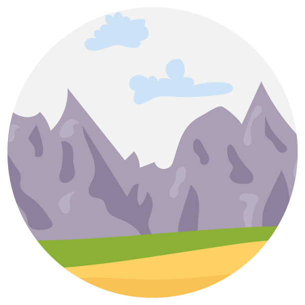 自然卡通景观圈图片下载