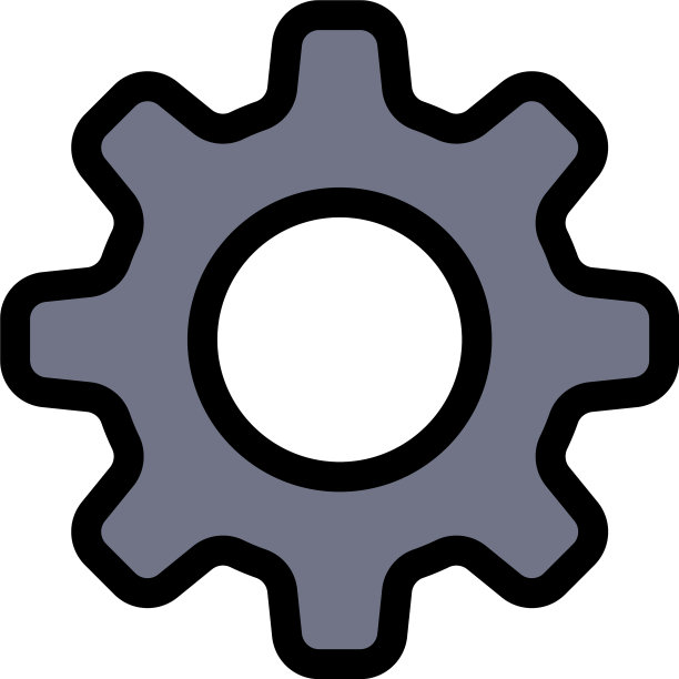 齿轮设置平面彩色图标图标旗帜图片下载