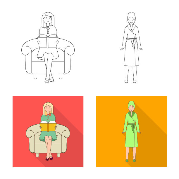 设计姿态和情绪标志集合图片下载