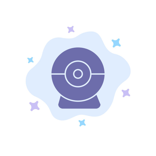 摄像头摄像头安全蓝色图标上抽象图片下载