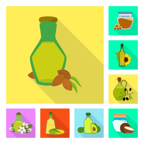 设计瓶子和玻璃的标志套图片下载