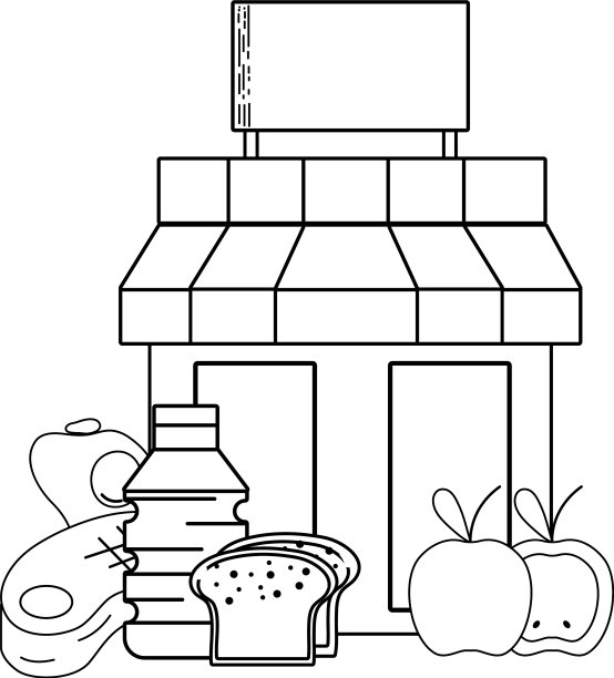 超市商店经营黑白分明图片下载