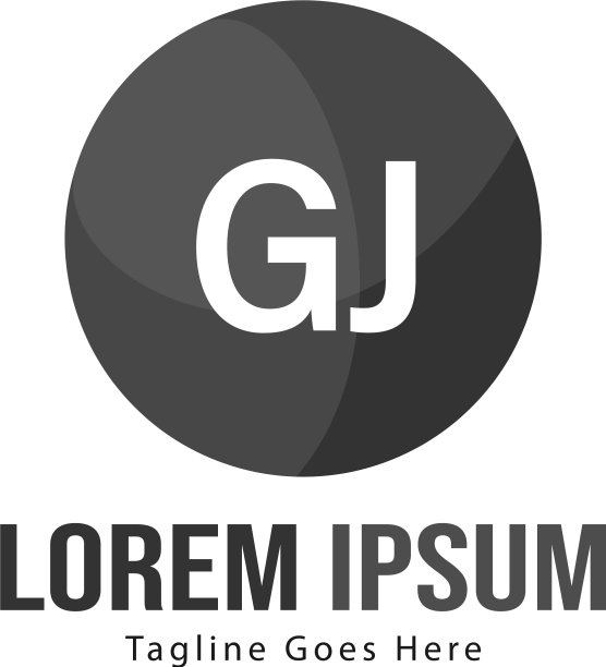 现代框架GJ logo模板图片下载