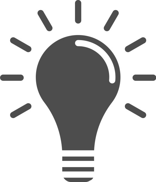 白色背景上的扁平灯泡图标图片下载