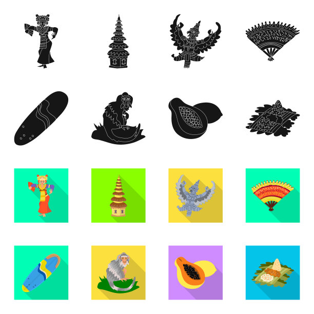 孤立的对象和旅行图标集和图片下载