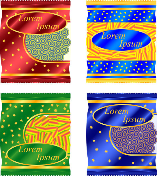 食品成型的光亮包装图片下载