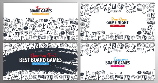 设置棋盘游戏横幅为所有年龄的手图片下载