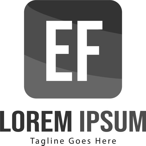 现代框架EF字母logo模板图片下载