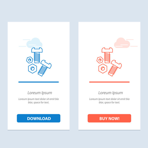螺栓螺母螺丝工具蓝色和红色下载和图片下载