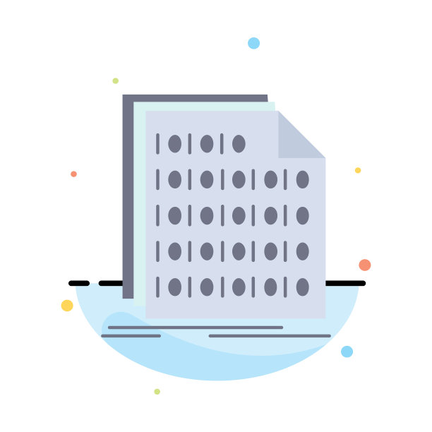 二进制编码编码数据文档的单色图标图片下载