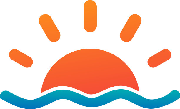 孤立抽象圆形橙色标志图片下载