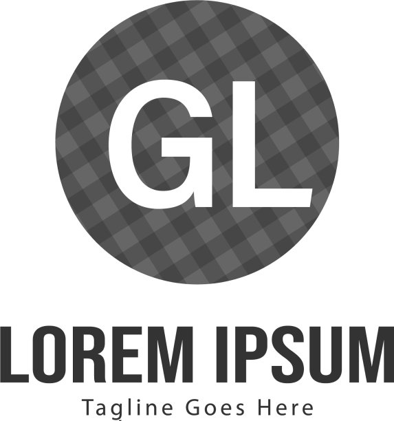 GL字母现代框架logo模板图片下载