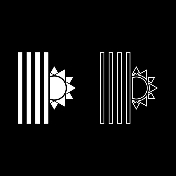 百叶窗和太阳百叶窗合拢太阳图片下载