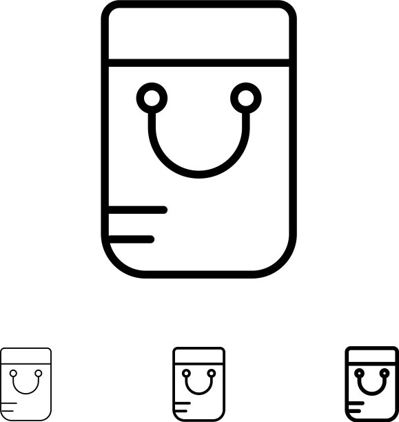 手袋学校手袋粗细黑线标志图片下载