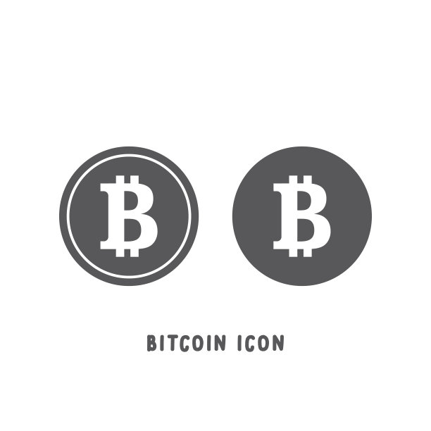 比特币加密货币简约扁平图标图片下载