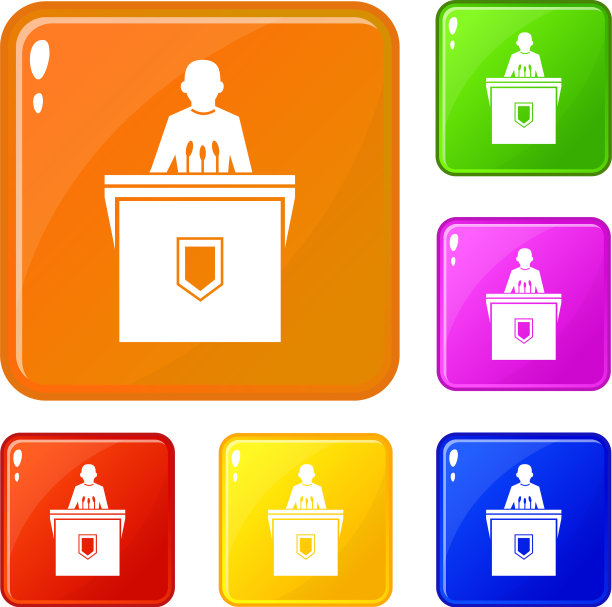 政治选举发言人图标设置颜色图片下载