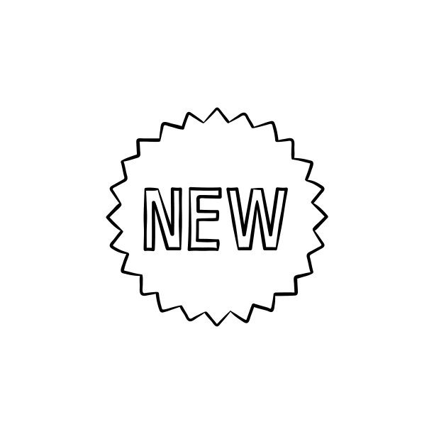 新产品贴纸手绘轮廓涂鸦图标图片下载