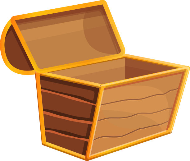 空嫁妆箱图标卡通风格图片下载