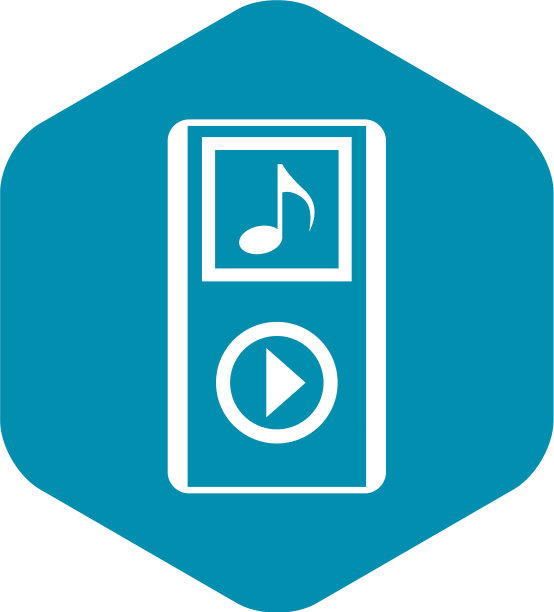 迷你mp3便携式播放器图标简单风格图片下载