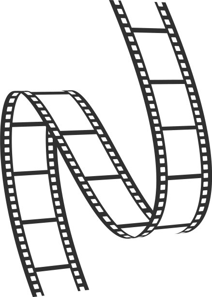 电影卷轴黑色图标电影和娱乐图片下载