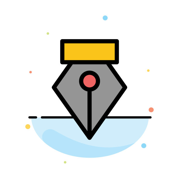 编辑笔照片抽象平面颜色图标模板图片下载