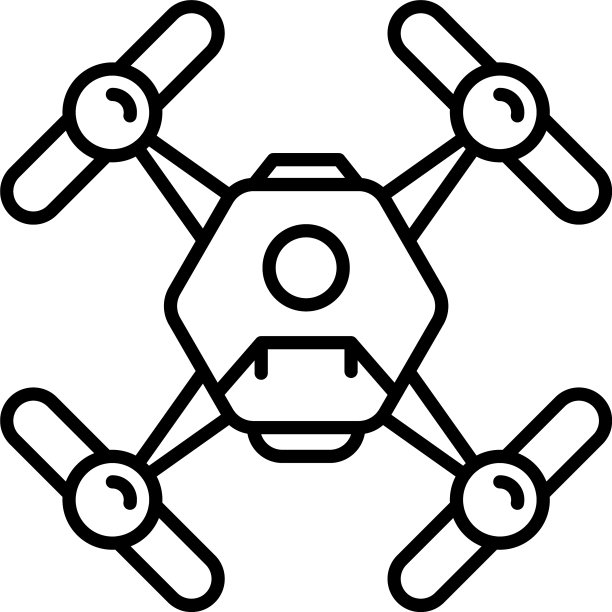 四轴飞行器图标轮廓风格图片下载