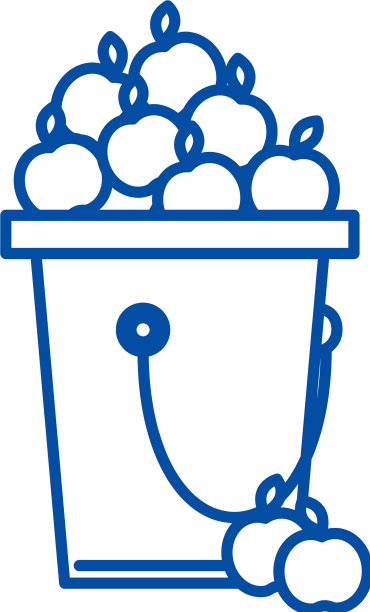 苹果水果收获线图标概念苹果图片下载