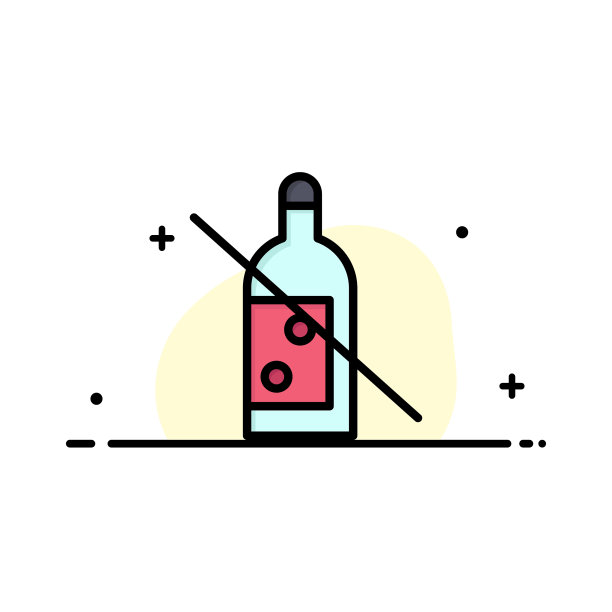 禁止酒瓶上有威士忌的商业标志图片下载