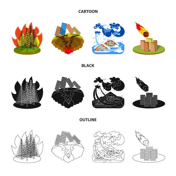 天气和遇险标志图片下载