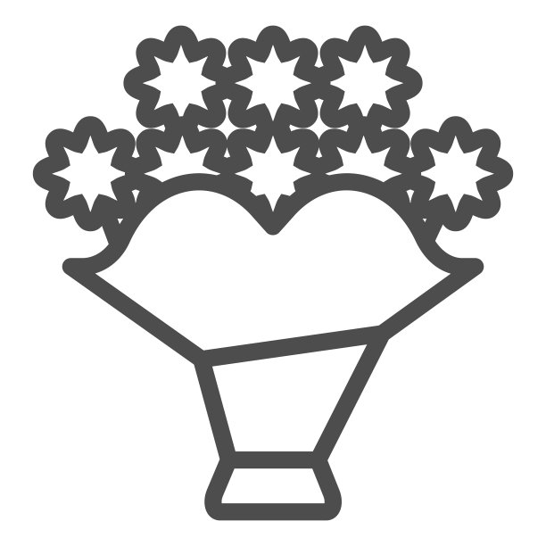 花束线图标花图片下载